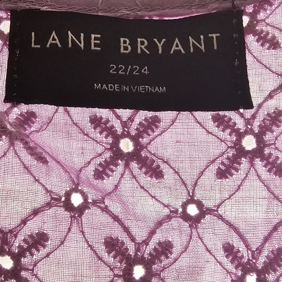 Lavender Eyelet Women Top 22/24 - Picture 4 of 5